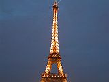 Paris 10 Evening Lights On Eiffel Tower From Place Trocadero Square